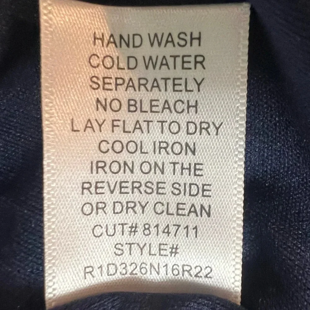 Rabbit Rabbit Rabbit Blue Burnout 3/4 Sleeve‎ Dress. Size 12. NWT. - Picture 10 of 12